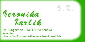 veronika karlik business card